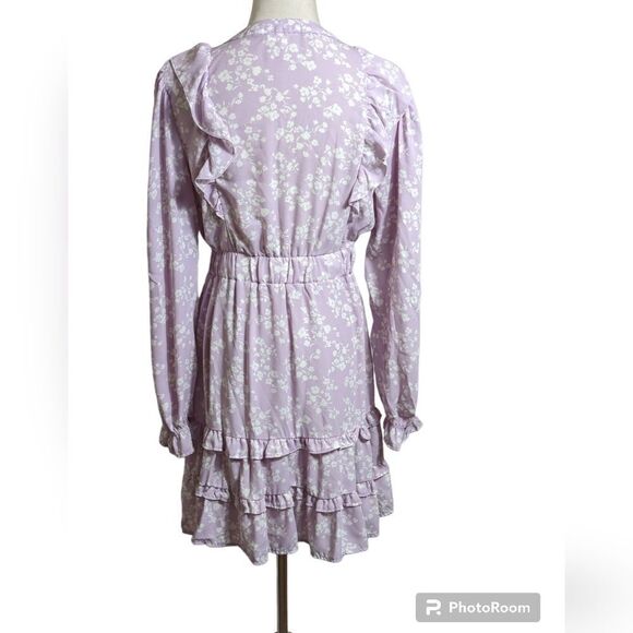 By The Diner Lilac Purple Ruffle Dress - Picture 4 of 6